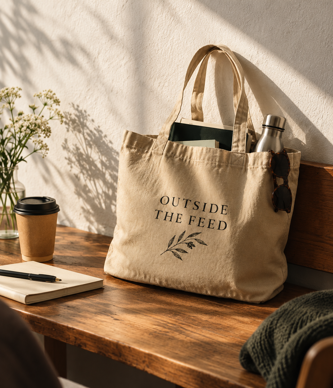 OUTSIDE THE FEED Premium tote